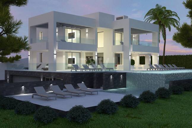 Exceptionell Möjlighet: Fyra toppar i Elviria med projekt och licens och med spektakulär utsikt över havet