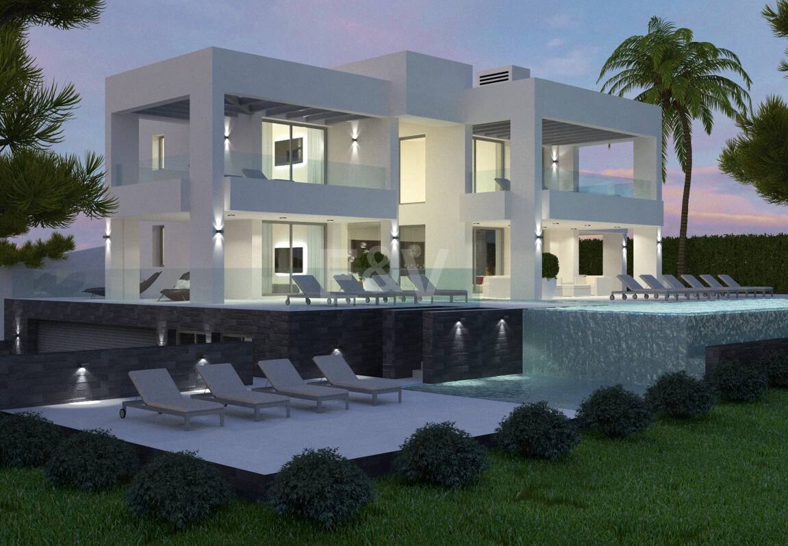 Exceptionell Möjlighet: Fyra toppar i Elviria med projekt och licens och med spektakulär utsikt över havet