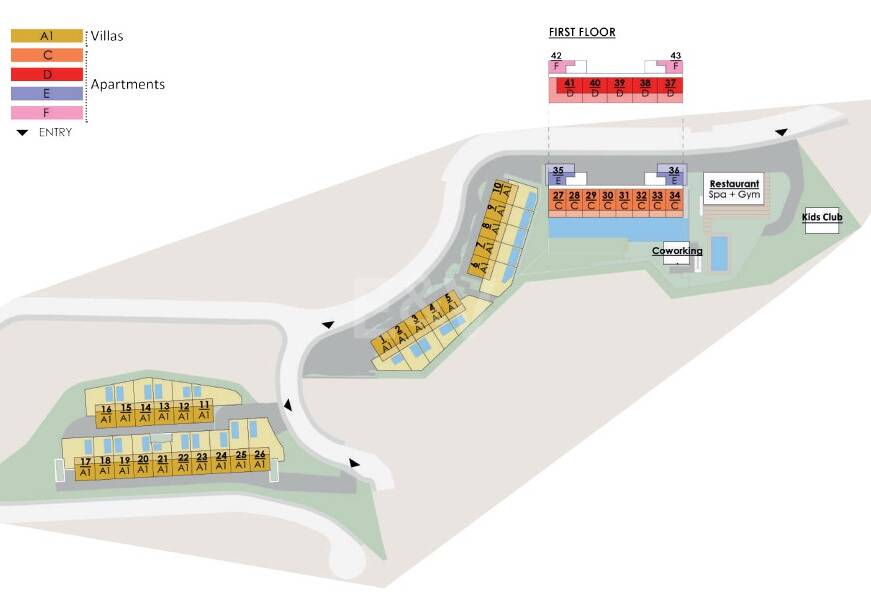 Investeringsmöjligheter och semesterboende i ett nytt hotellprojekt