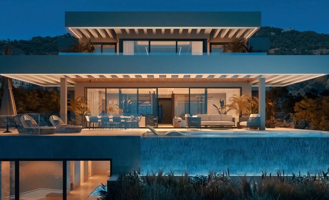 Modernt arkitektoniskt mästerverk inbäddat i exklusiva Benahavis enklav!