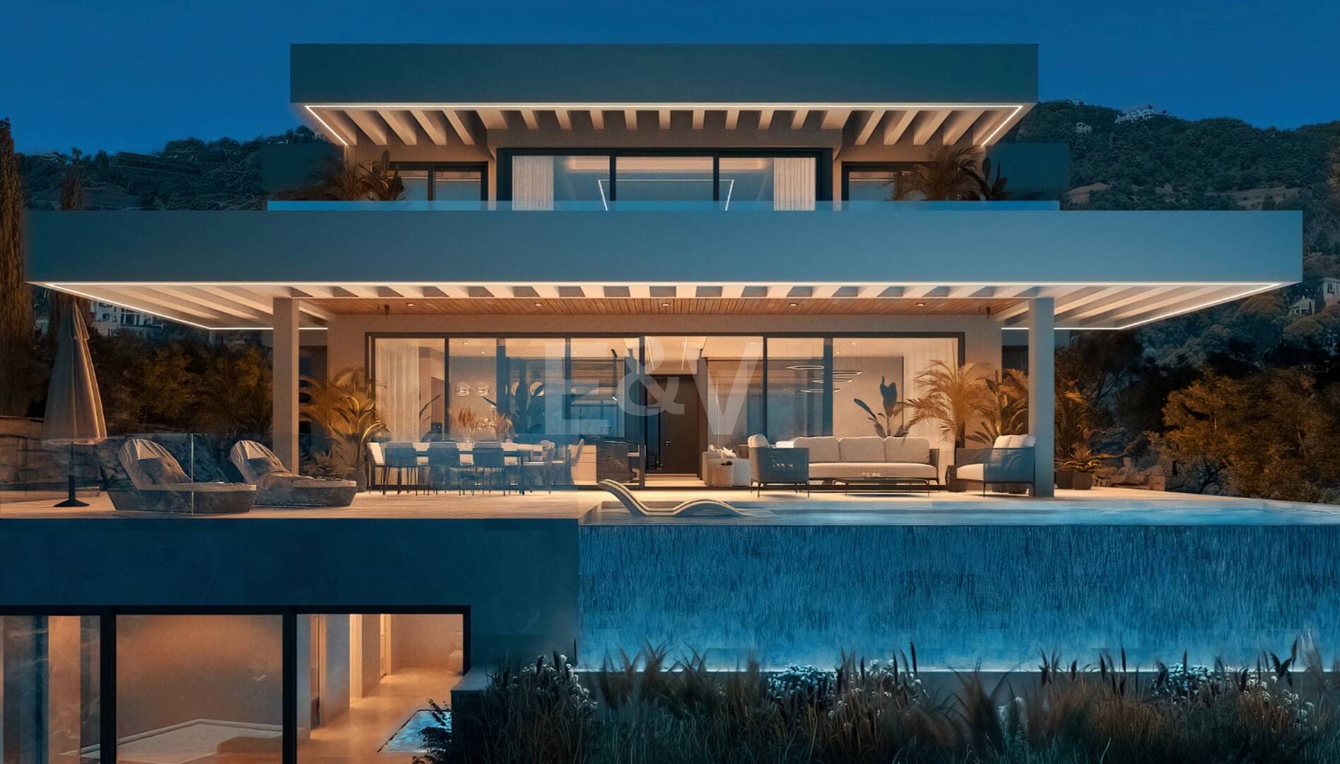 Modern architectural masterpiece nestled in exclusive Benahavis enclave!