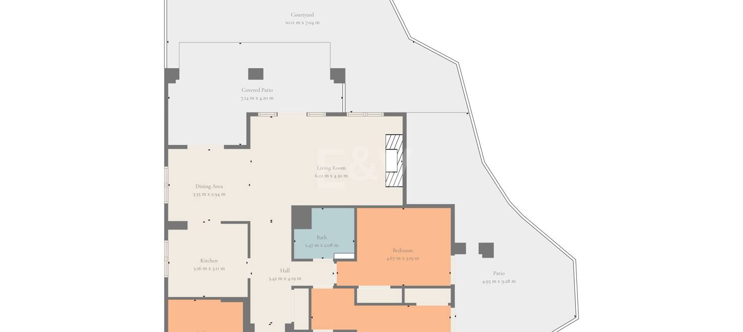 Ground Floor Apartment with Private Garden Steps from the Sea