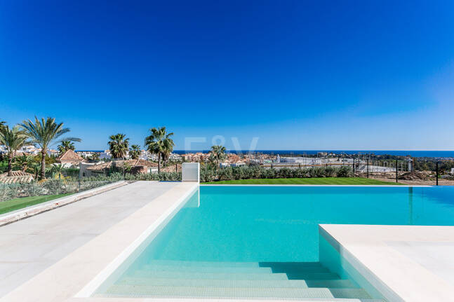 Modern Villa with Stunning Sea Views beside the Golf Course