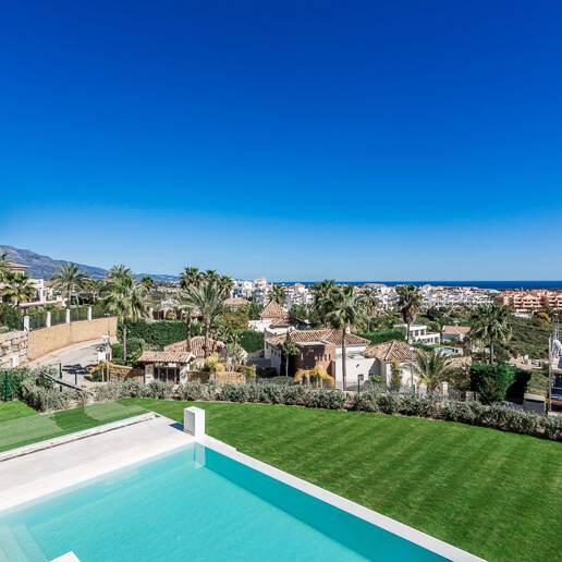 Modern Villa with Stunning Sea Views beside the Golf Course