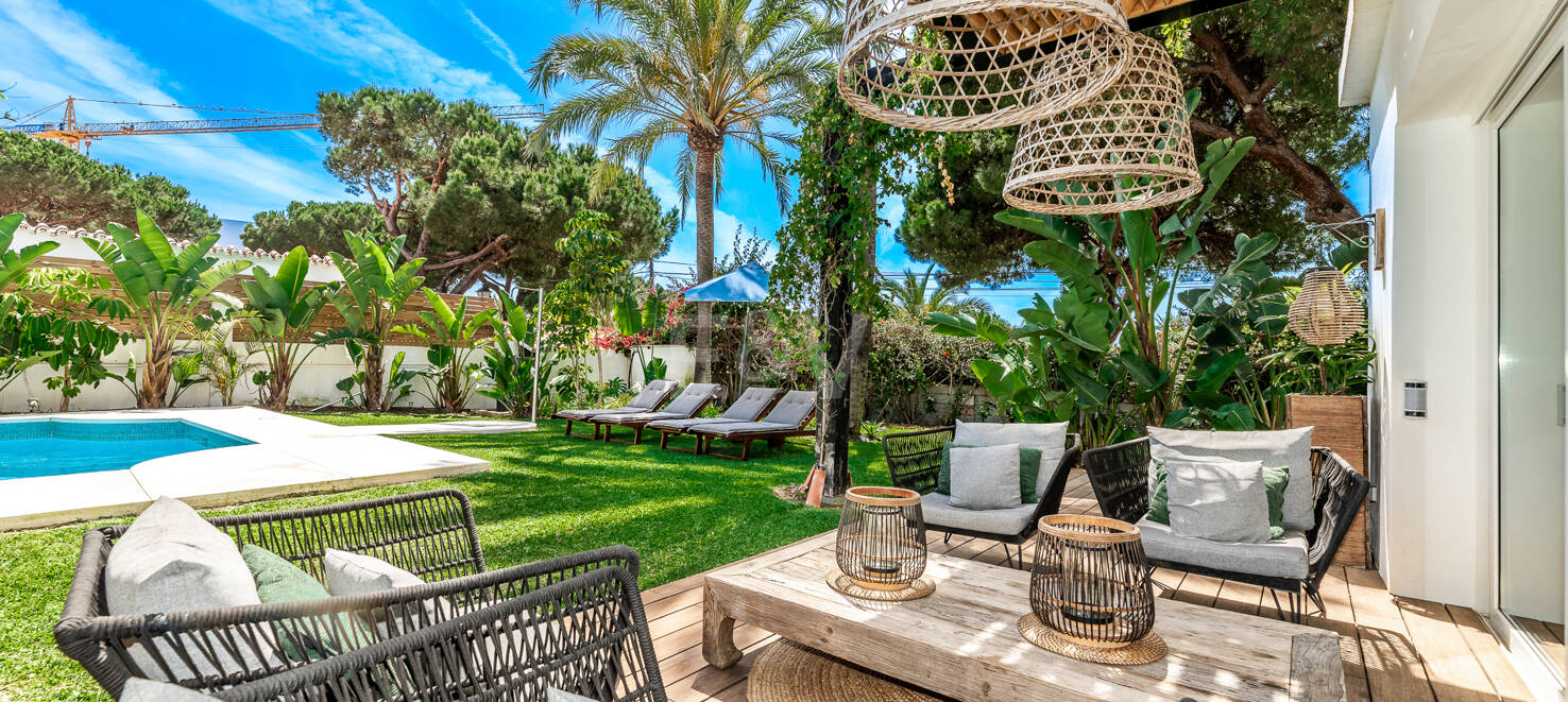 Fantastisk villa i Marbellas exklusiva strand urbanisering