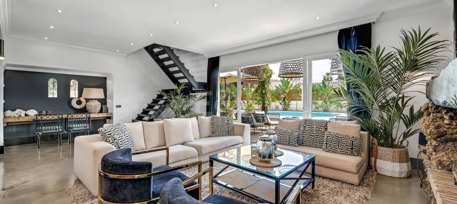 Fantastisk villa i Marbellas exklusiva strand urbanisering