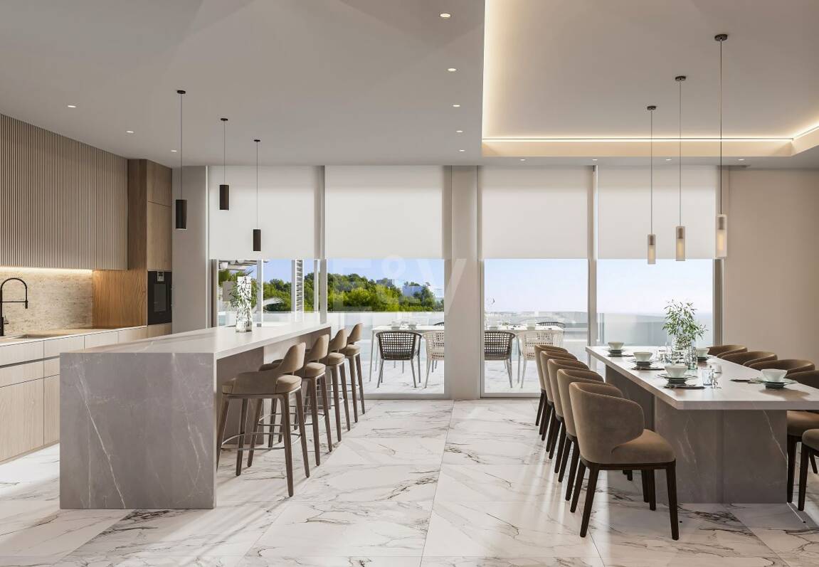 Projet de Villa El Paraiso Alto contemporain avec vue sur le golf et la mer