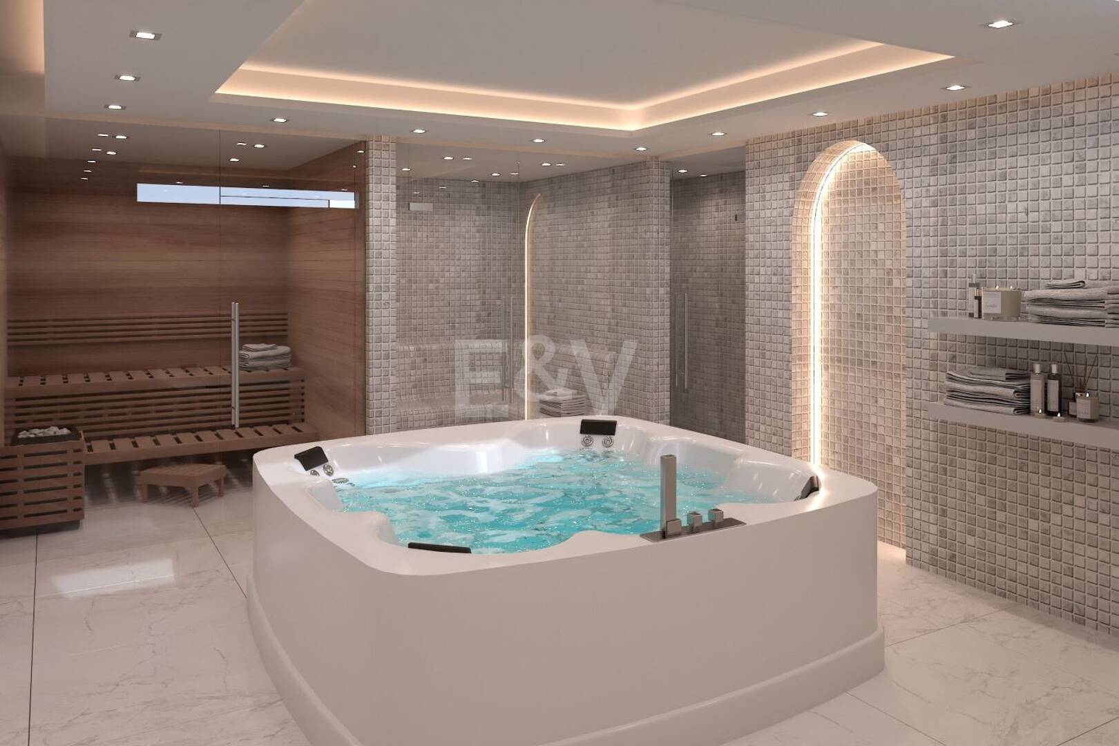 Projet de Villa El Paraiso Alto contemporain avec vue sur le golf et la mer