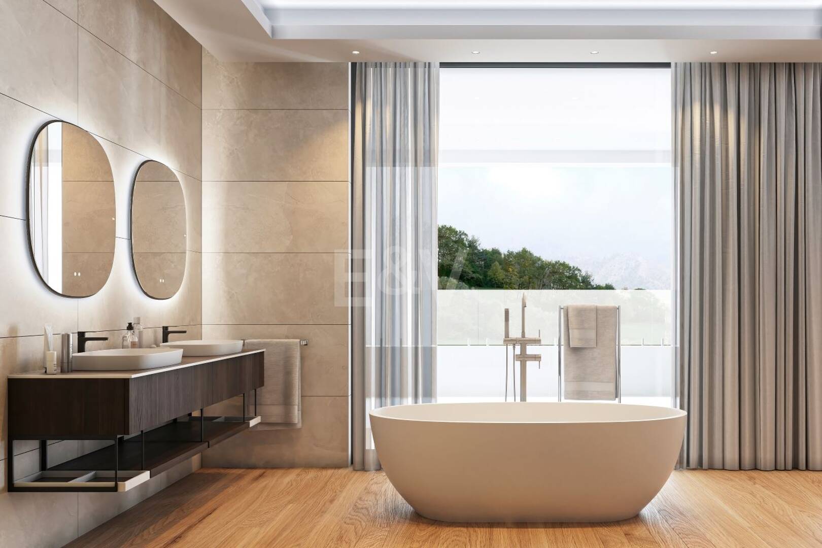 Projet de Villa El Paraiso Alto contemporain avec vue sur le golf et la mer