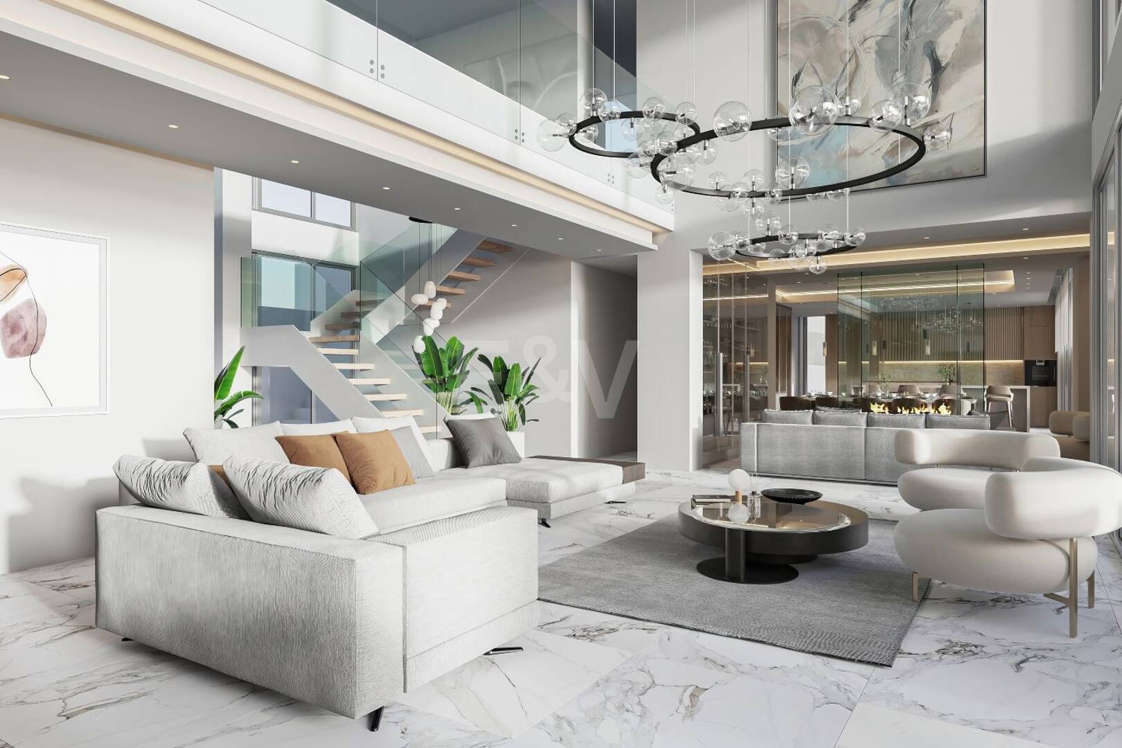 Projet de Villa El Paraiso Alto contemporain avec vue sur le golf et la mer