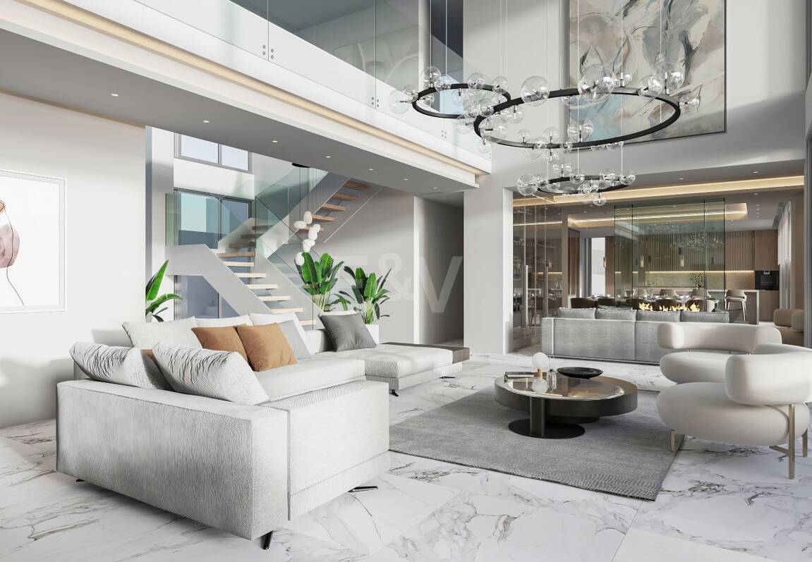 Projet de Villa El Paraiso Alto contemporain avec vue sur le golf et la mer