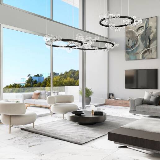 Projet de Villa El Paraiso Alto contemporain avec vue sur le golf et la mer