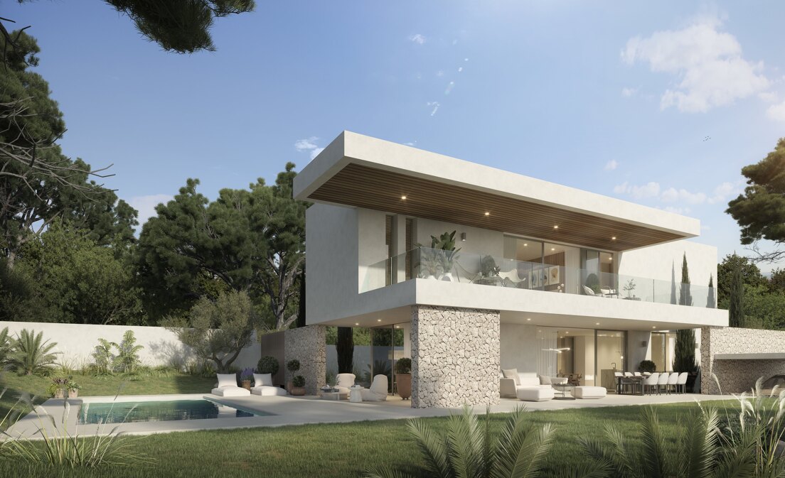 Elegante und moderne Villa in Elviria nur wenige Schritte vom Strand entfernt