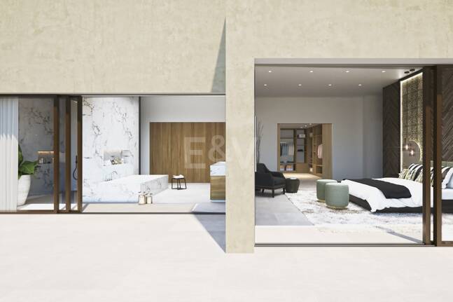 Samtida Villa Frontline Los Flamingos Golf med öppen havsutsikt