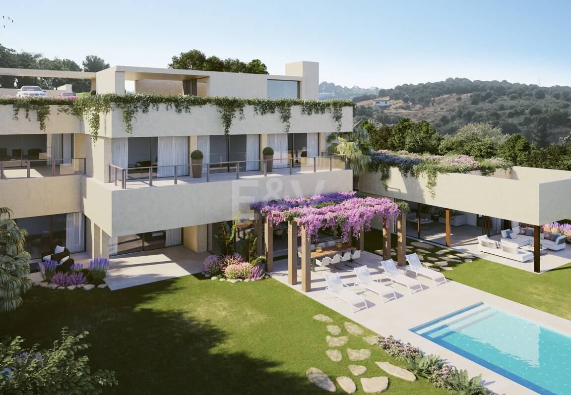 Samtida Villa Frontline Los Flamingos Golf med öppen havsutsikt