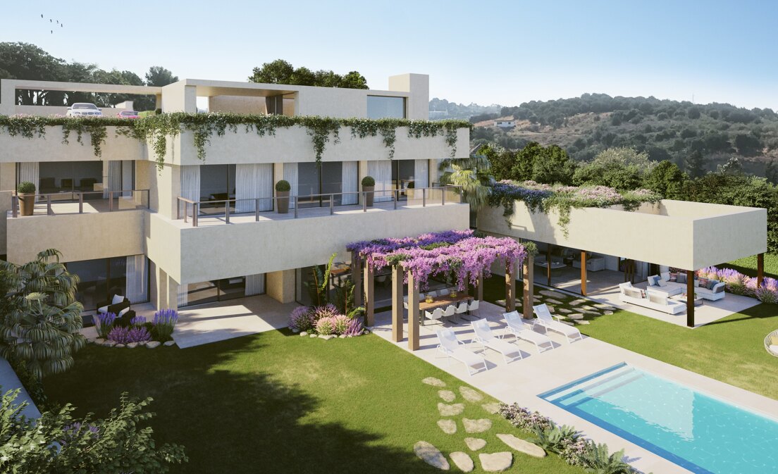 Contemporain Villa Frontline Los Flamingos Golf avec vue sur la mer ouverte