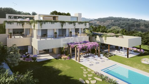 Contemporain Villa Frontline Los Flamingos Golf avec vue sur la mer ouverte