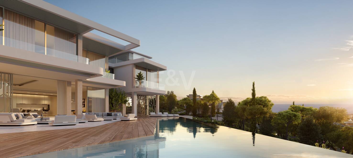 Von Lamborghini inspirierte Villa mit einer spektakulären Kombination aus Design, Golf und Meerblick in El Paraiso Alto