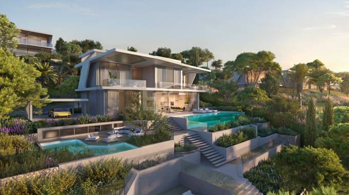 Lamborghini-inspirerade El Paraiso Alto Villa med utsikt över havet och Golf