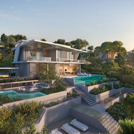 Lamborghini-inspirerade El Paraiso Alto Villa med utsikt över havet och Golf
