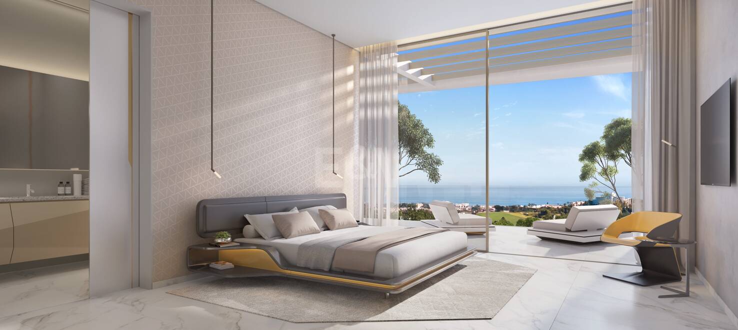 Lamborghini-inspirerade El Paraiso Alto Villa med utsikt över havet och Golf
