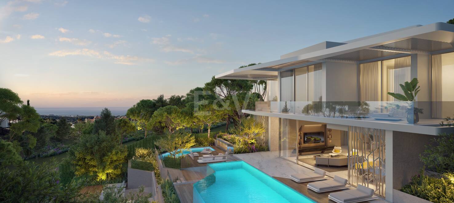 Lamborghini-inspirerade El Paraiso Alto Villa med utsikt över havet och Golf