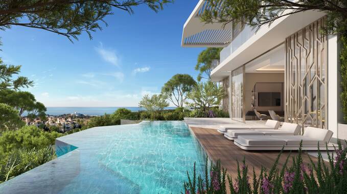 Lamborghini-inspirerade El Paraiso Alto Villa med utsikt över havet och Golf