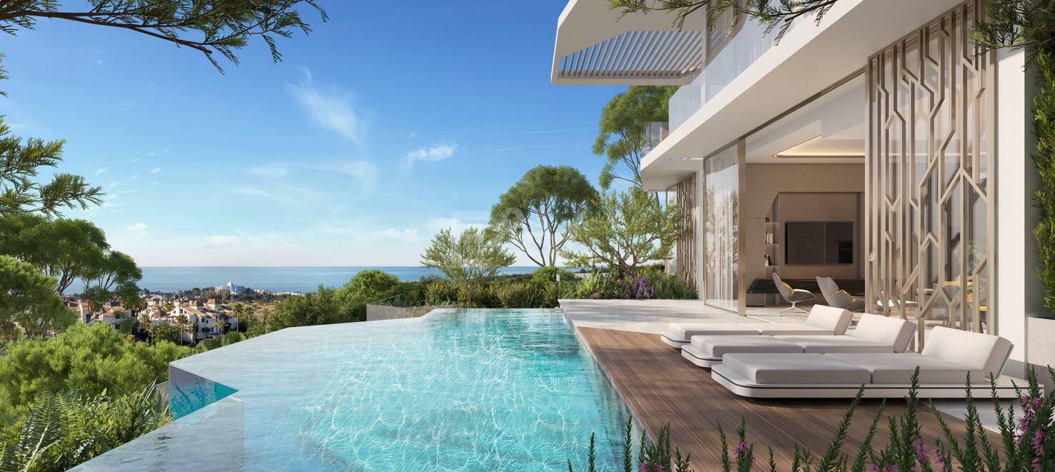 Lamborghini-inspirerade El Paraiso Alto Villa med utsikt över havet och Golf