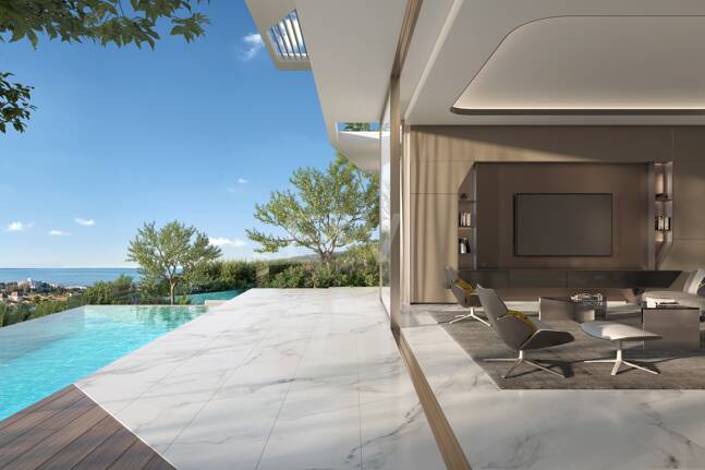 Villa El Paraiso Alto inspirada en Lamborghini con vistas al mar y al golf