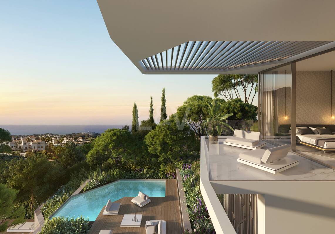 Von Lamborghini inspirierte El Paraiso Alto Villa mit Meer- und Golfblick
