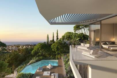 Villa El Paraiso Alto inspirada en Lamborghini con vistas al mar y al golf