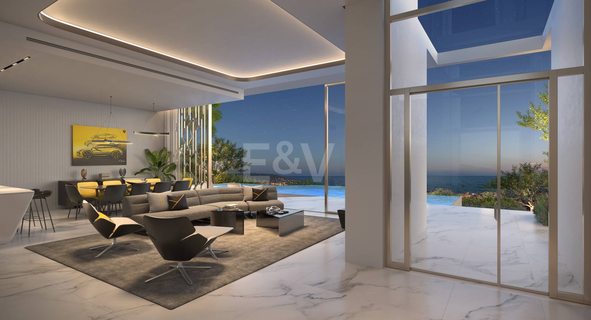 Lamborghini-inspirerade El Paraiso Alto Villa med utsikt över havet och Golf