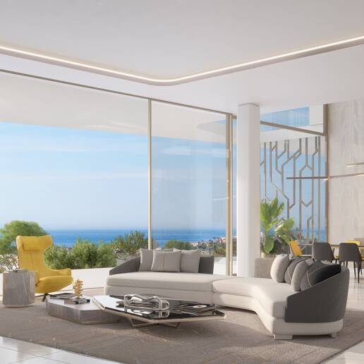 D'inspiration lamborghini Villa avec vue sur la mer et le golf à El Paraiso Alto