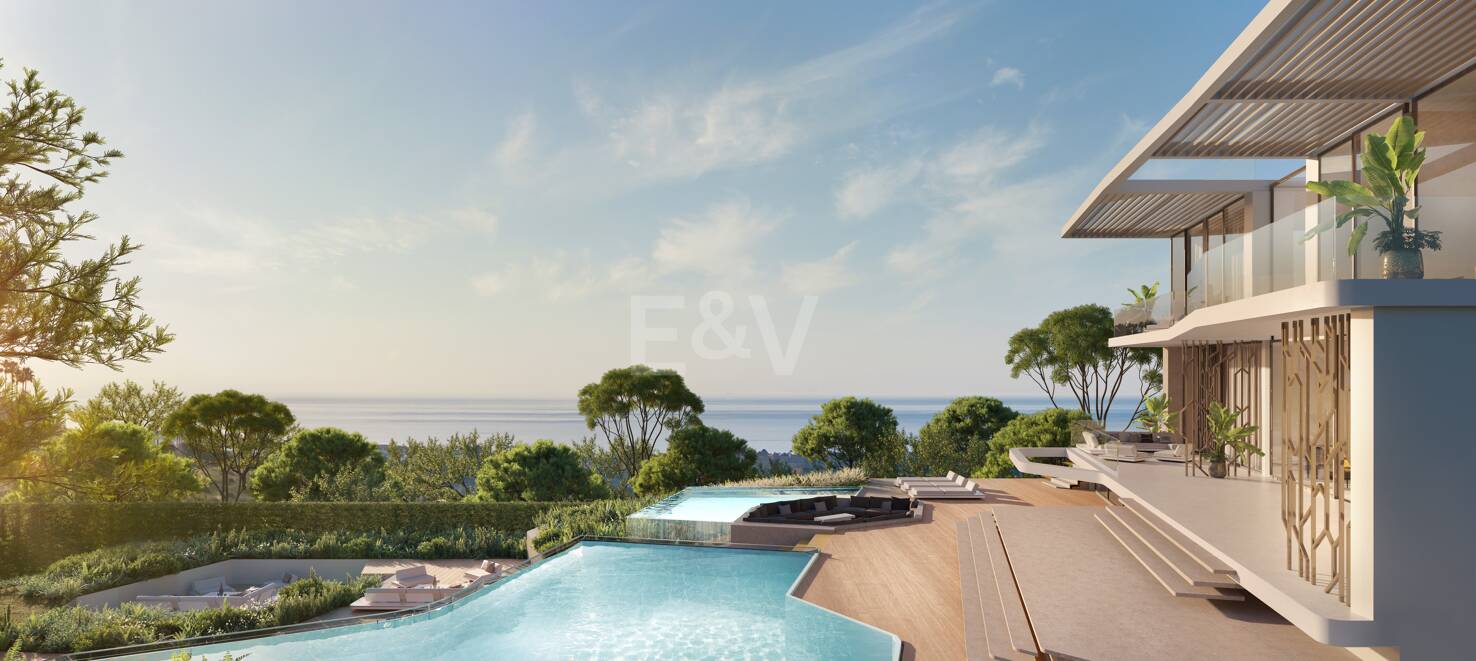 D'inspiration lamborghini Villa avec vue sur la mer et le golf à El Paraiso Alto