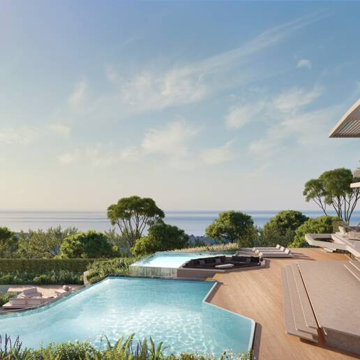 D'inspiration lamborghini Villa avec vue sur la mer et le golf à El Paraiso Alto