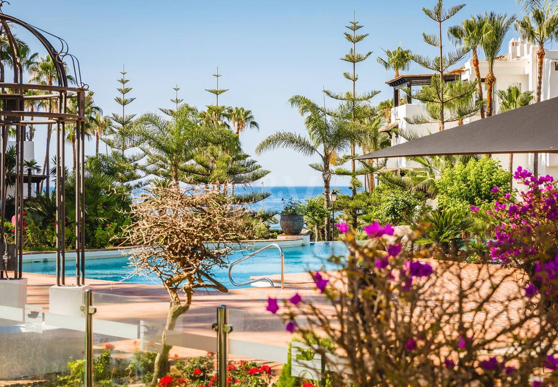 Impeccable Southwest-Facing Garden Apartment in Marina Puente Romano