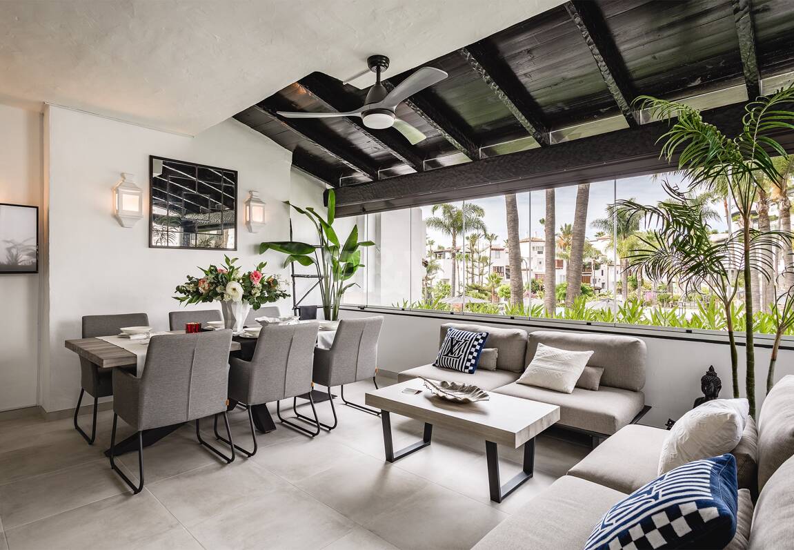 Impeccable Southwest-Facing Garden Apartment in Marina Puente Romano