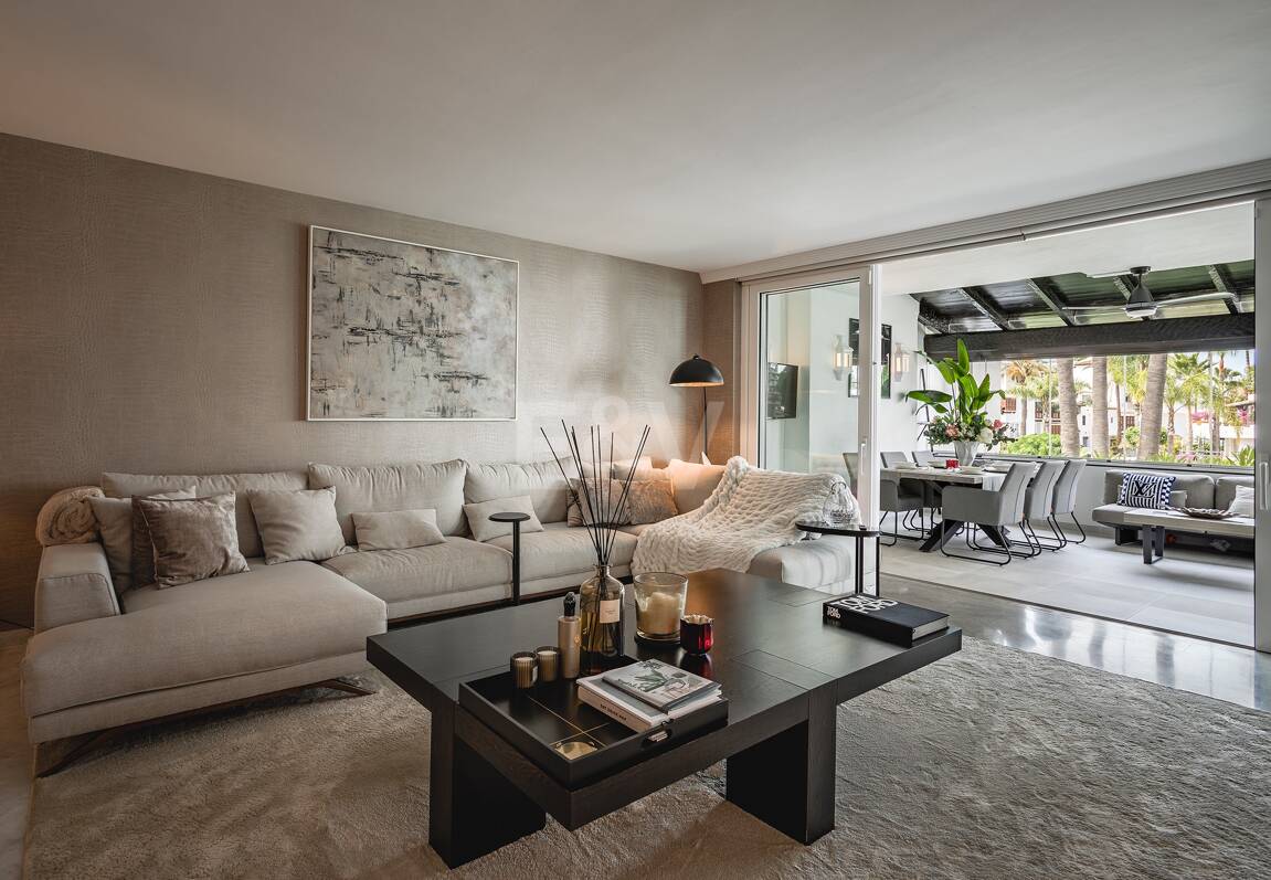 Impeccable Southwest-Facing Garden Apartment in Marina Puente Romano