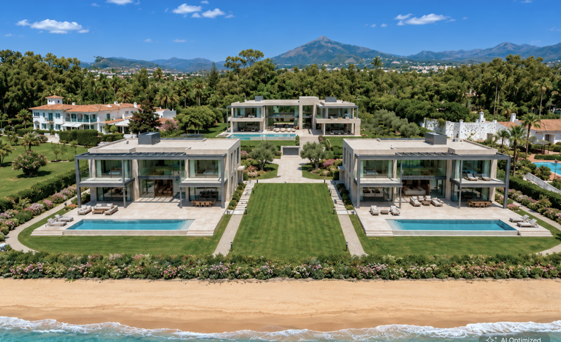 Frontline Guadalmina Terrain de plage avec Villa à Marbella