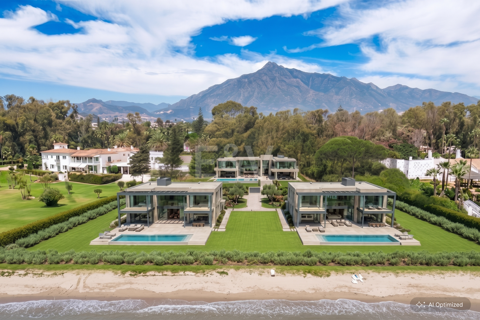Frontline Guadalmina Terrain de plage avec Villa à Marbella