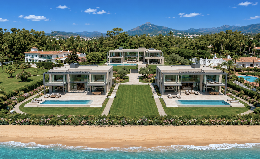 Frontline Guadalmina Beachside Beach Plot med Villa i Marbella