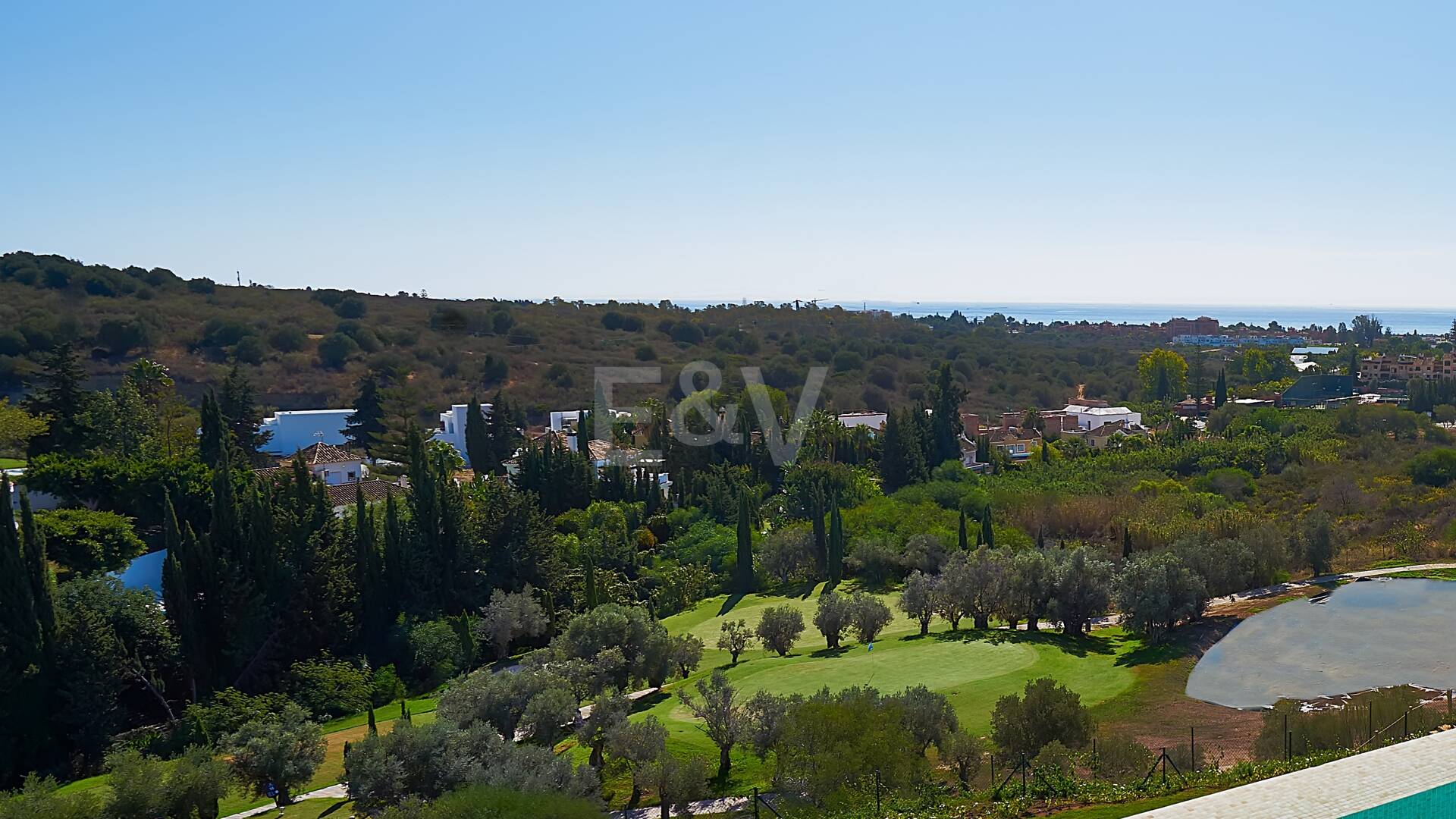 Villenprojekt in Los Flamingos Golf mit Panoramablick auf Golf und Meer