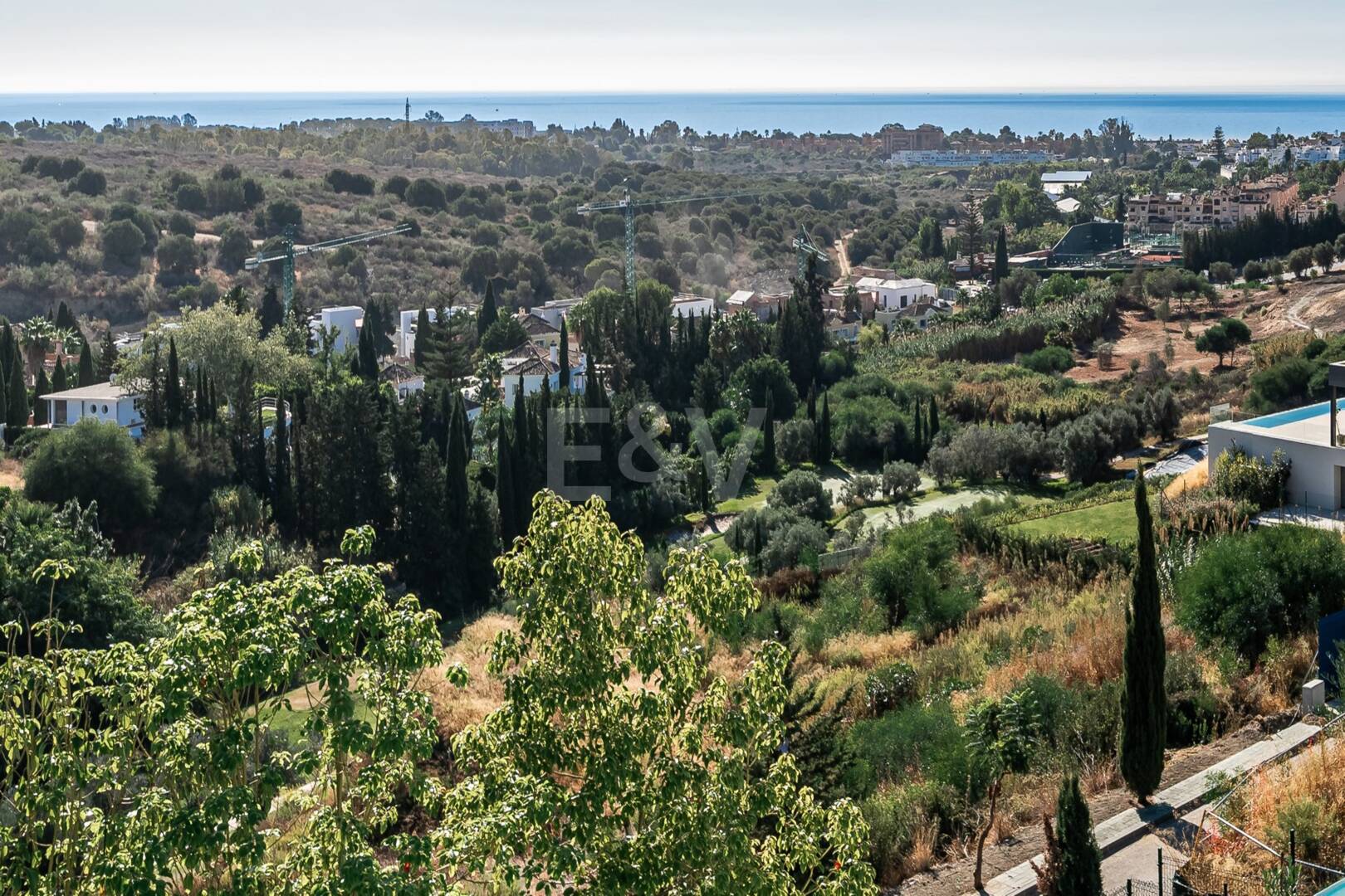 Villenprojekt in Los Flamingos Golf mit Panoramablick auf Golf und Meer