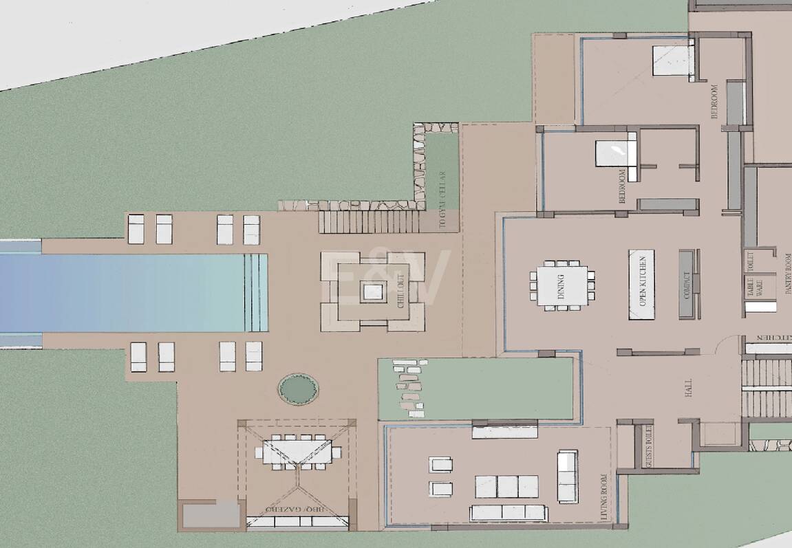 Villenprojekt in Los Flamingos Golf mit Panoramablick auf Golf und Meer