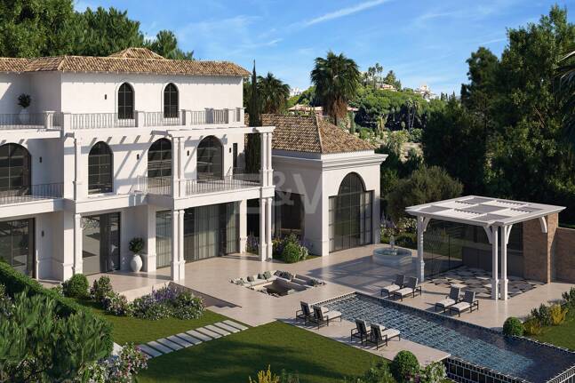 Villenprojekt in Los Flamingos Golf mit Panoramablick auf Golf und Meer