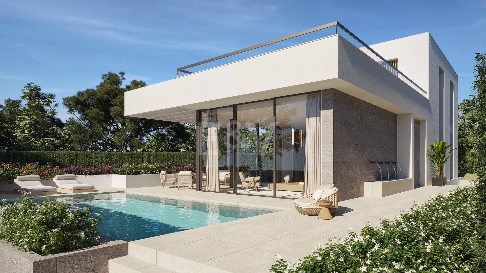 Terrain sur la plage à Artola Baja avec permis de construire approuvé