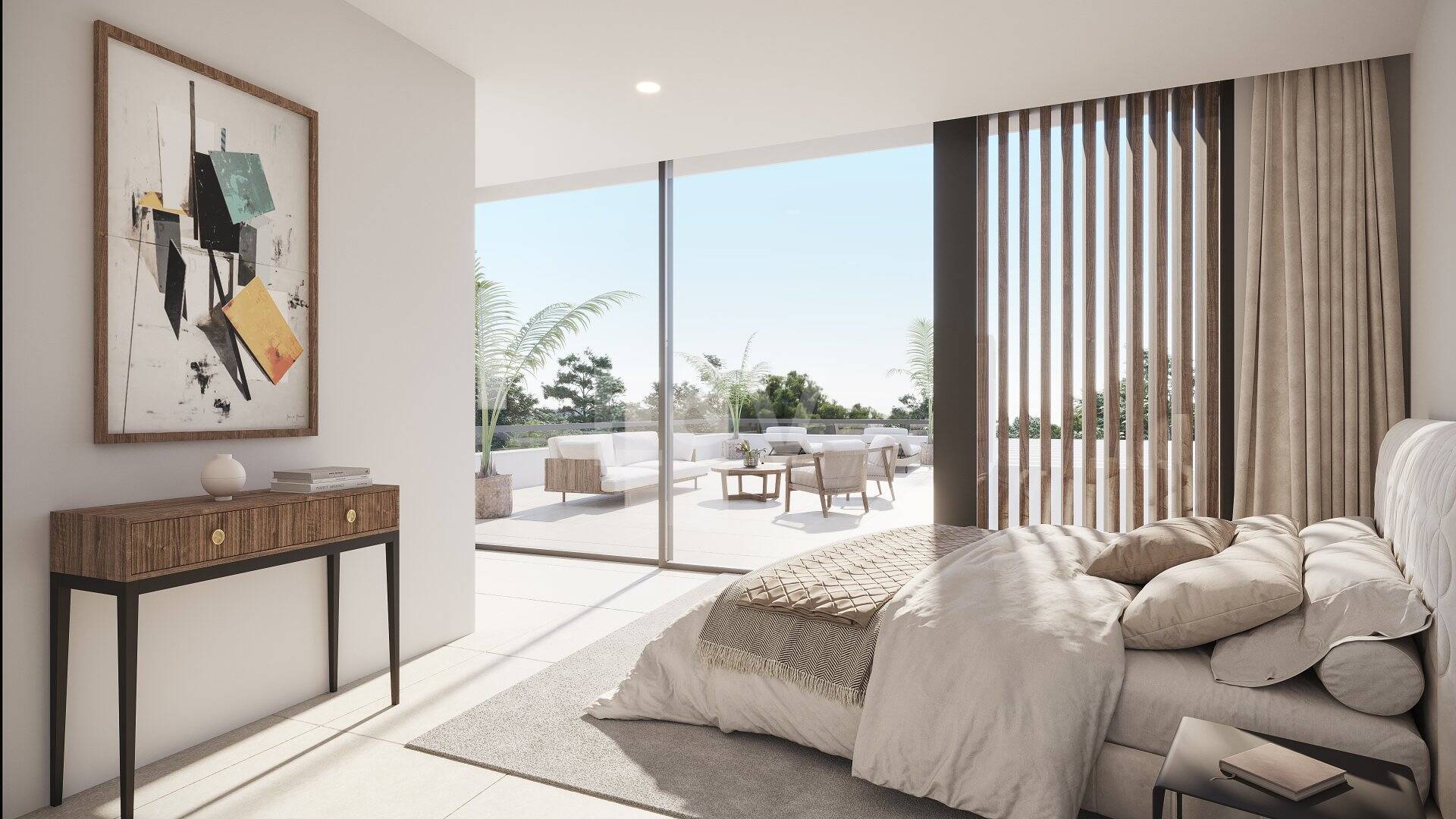 Terrain sur la plage à Artola Baja avec permis de construire approuvé