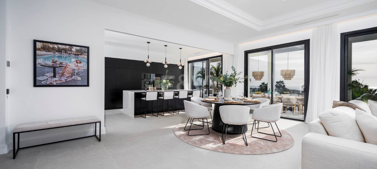 Arkitektur mästerverk i Los Flamingos Golf med panoramautsikter
