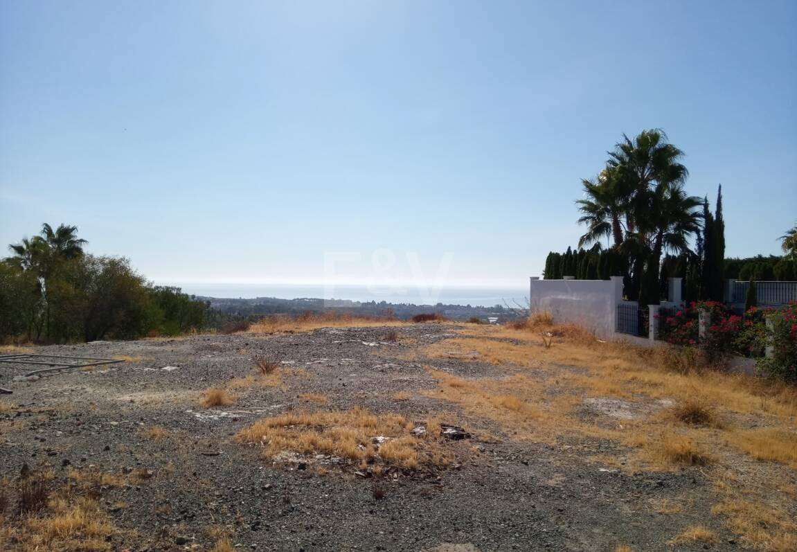 Stor tomt i Los Flamingos Golf med panoramautsikt över havet