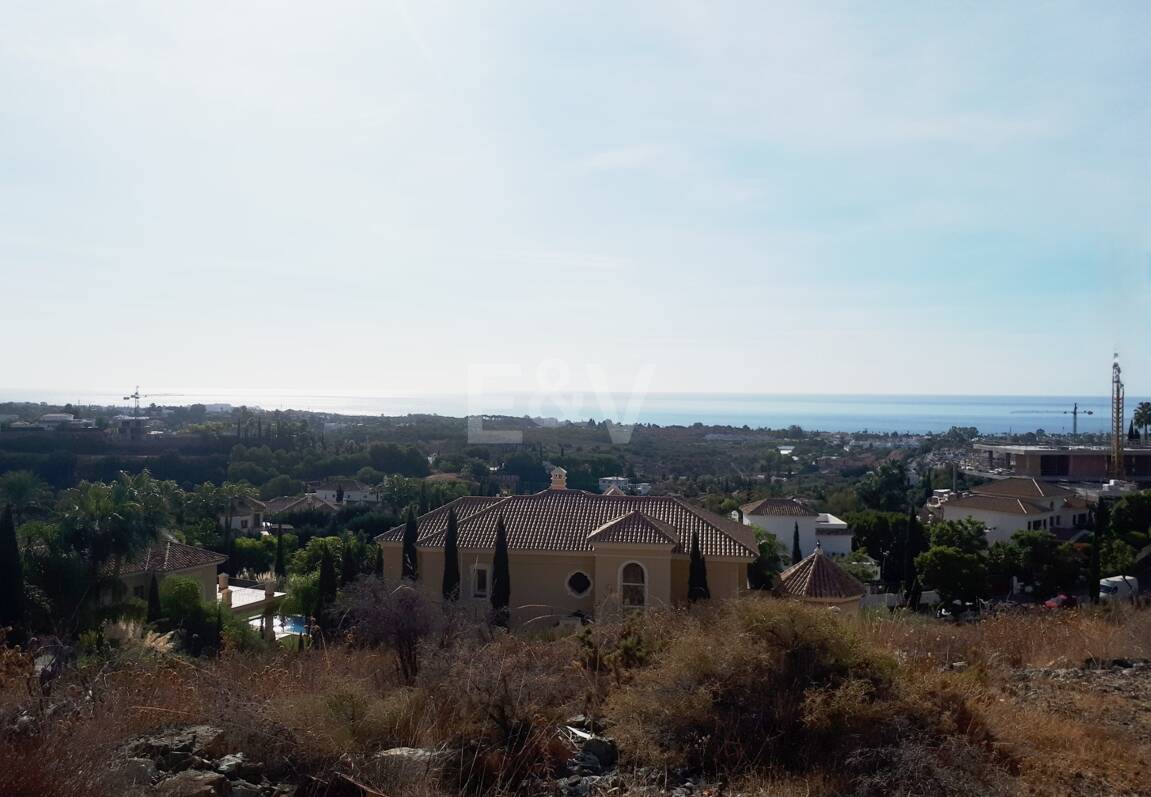 Stor tomt i Los Flamingos Golf med panoramautsikt över havet